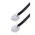 Erard - Cordon RJ11 - 10m - M/M - haut-débit ADSL - gaine pvc plate noire