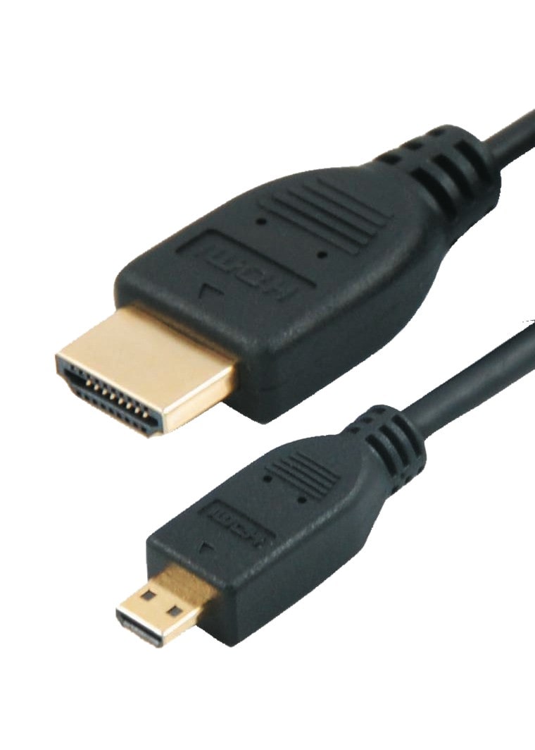 Erard - Cordon HDMI A - 1m50 M / HDMI D (micro) M - 4K/60ips HDR 4:2:0 - 10.2 gbps - OR