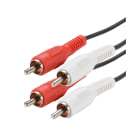 Erard - Cordon 2 RCA mâle / mâle - 1m50, couleur cordon noire