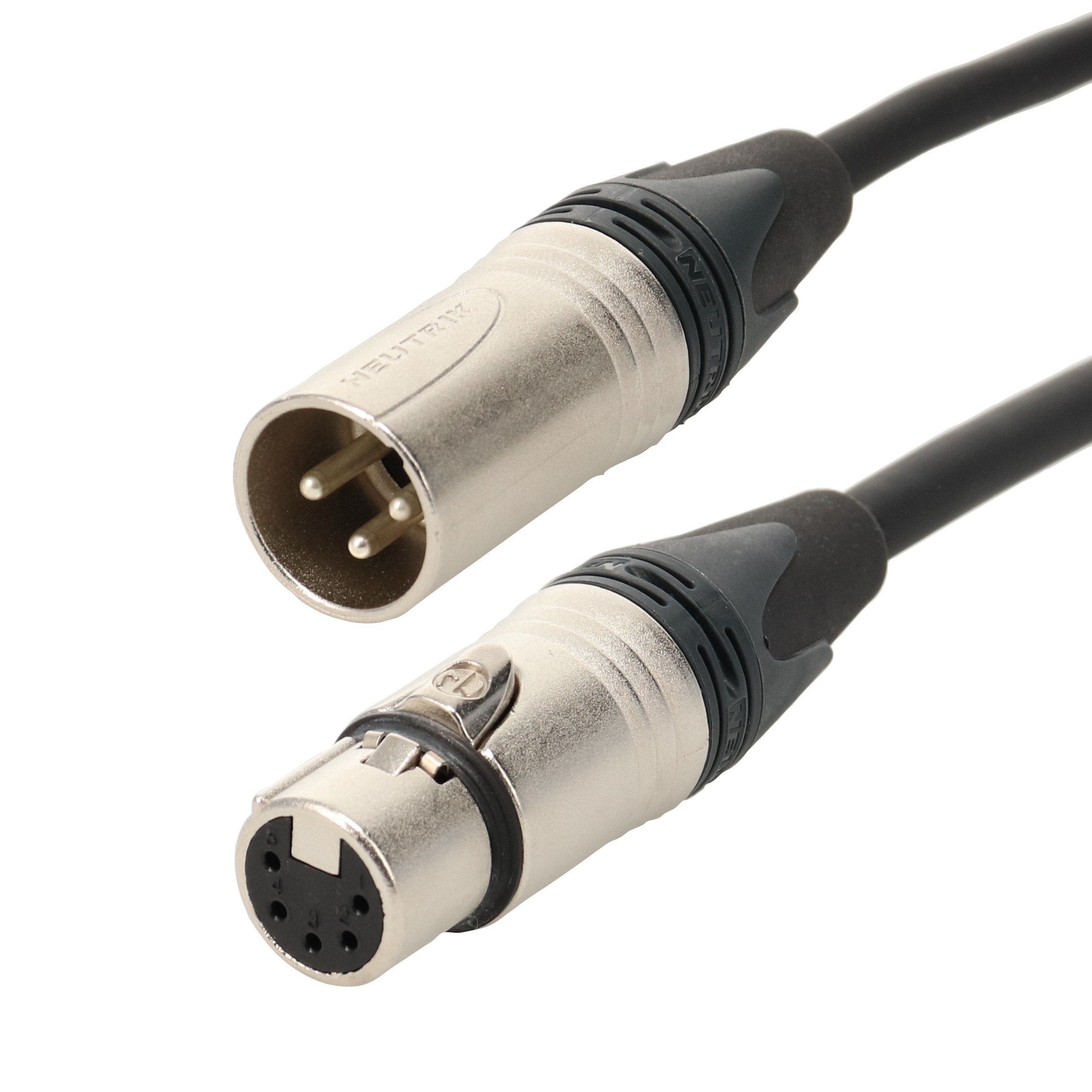 Erard - Cordon XLR 5 broches F / XLR 3 broches M - connecteurs NEUTRIK -  - 5m