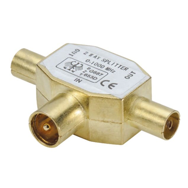 Erard - Adaptateur TV 9.52 mm M / 2 x TV 9.52 mm F - OR