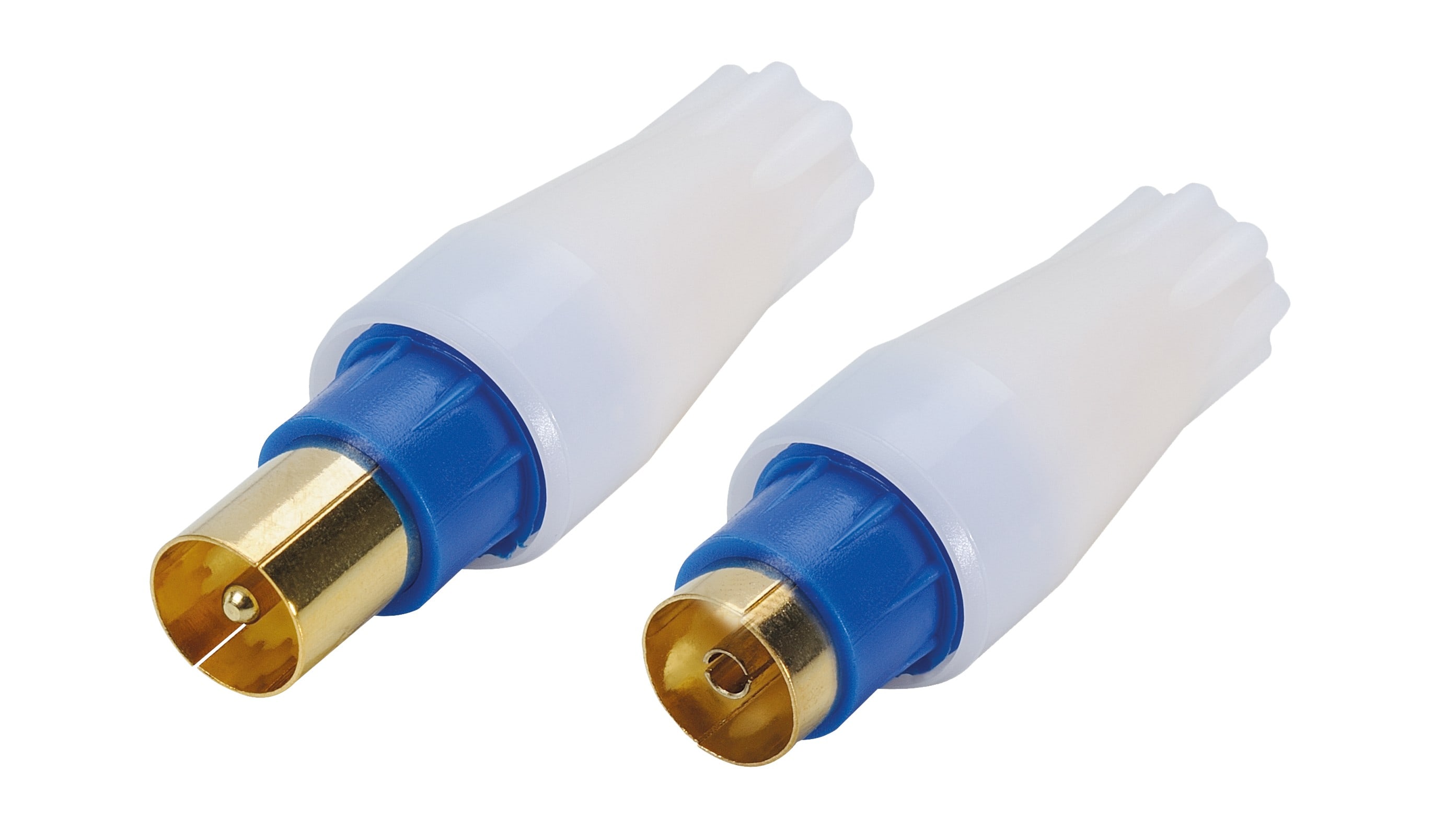 Erard - Kit 2 prises TV 9.52mm M+F - pour câbles 17 et 19 VATC - OR