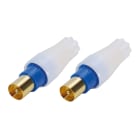 Erard - Kit 2 prises TV 9.52mm M - pour câbles 17 et 19 VATC - OR