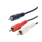 Erard - Cordon Jack 3.5mm M / 2 RCA M - 1m50, couleur cordon noire