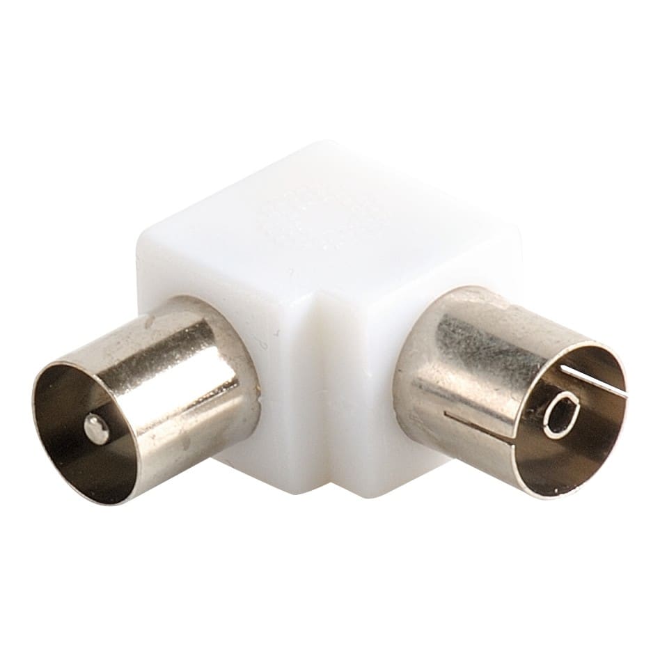 Erard - Adaptateur TV 9.52mm M/F coudé à 90° - nickel