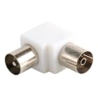 Erard - Adaptateur TV 9.52mm M/F coudé à 90° - nickel