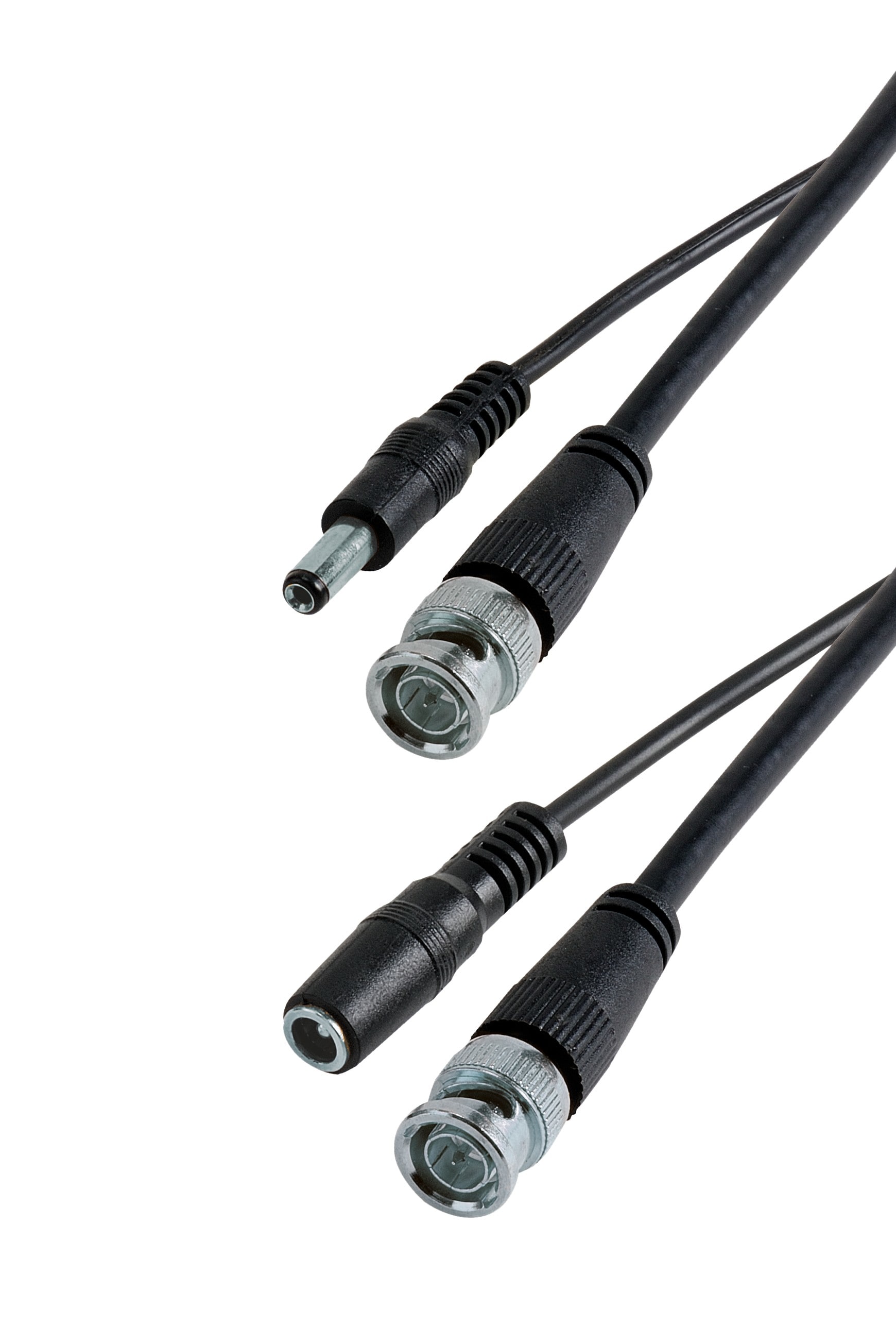 Erard - Cordon BNC 5m M + alim. 12V M / BNC M + alim. 12V F - 75 Ohms - nickel