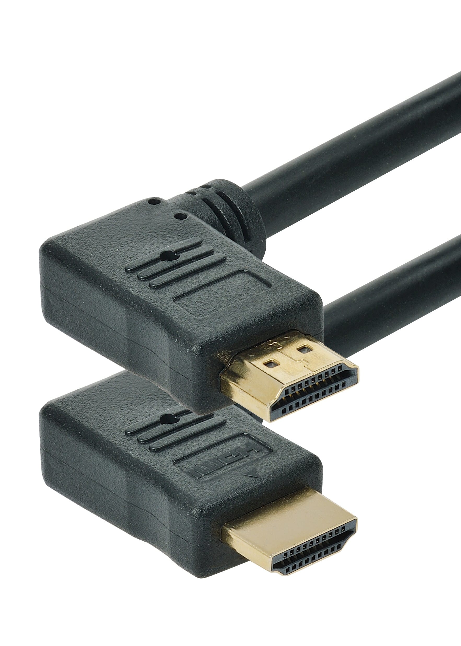 Erard - Cordon HDMI A M/M coudé latéral à 90° - 3m - 4K/60ips HDR 4:4:4 - 18 gbps - OR