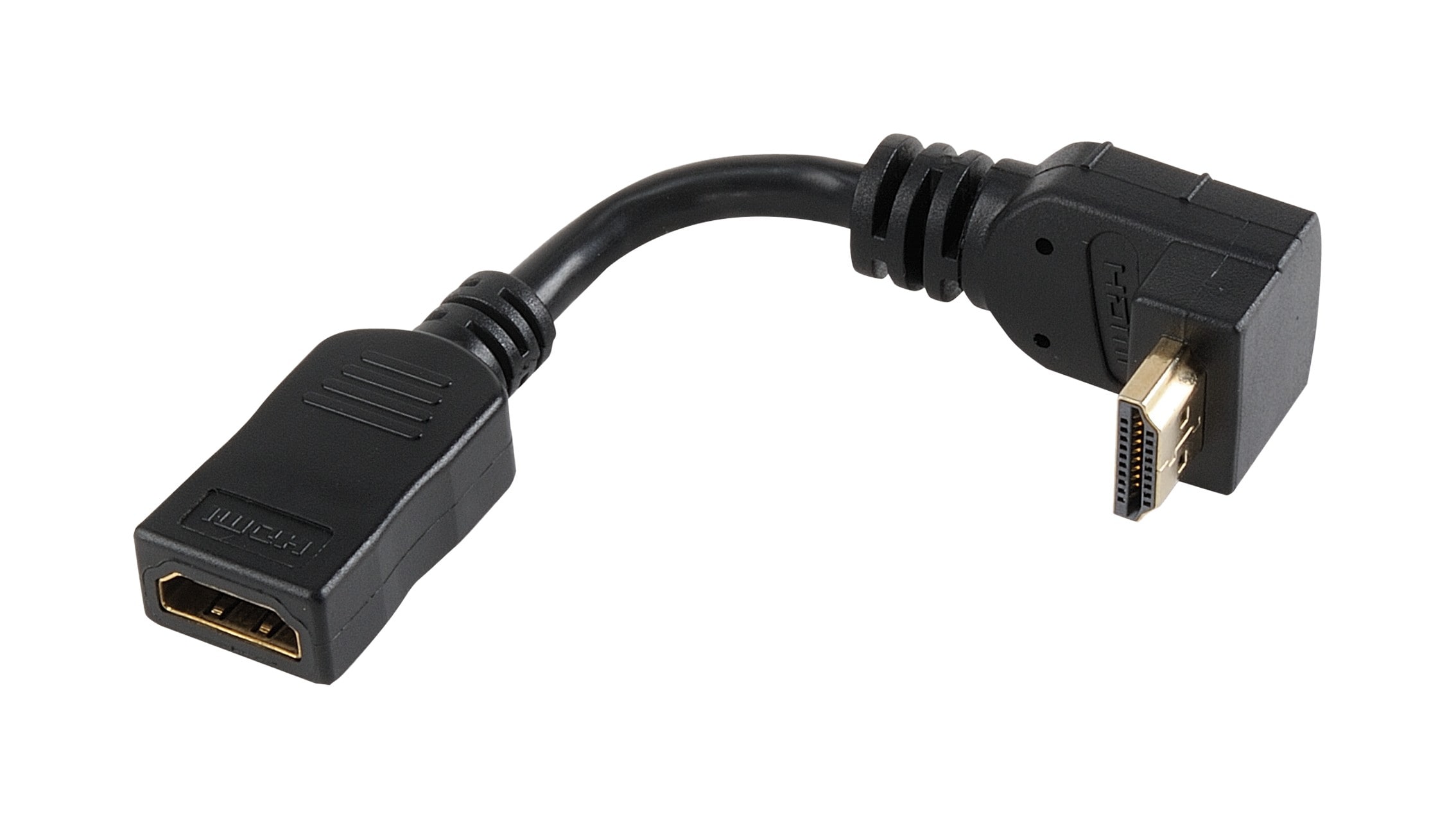 Erard - Adaptateur 0m15 HDMI A coudé à 90° M/F - OR