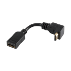 Erard - Adaptateur 0m15 HDMI A coudé à 90° M/F - OR