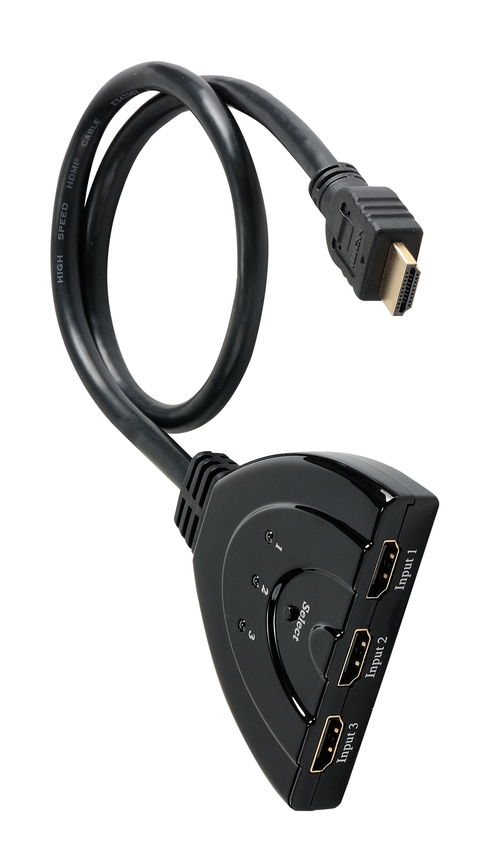 Erard - Sélecteur HDMI 3 vers 1 - 0m50 - Full HD 1080p - auto-alimenté - plug & play