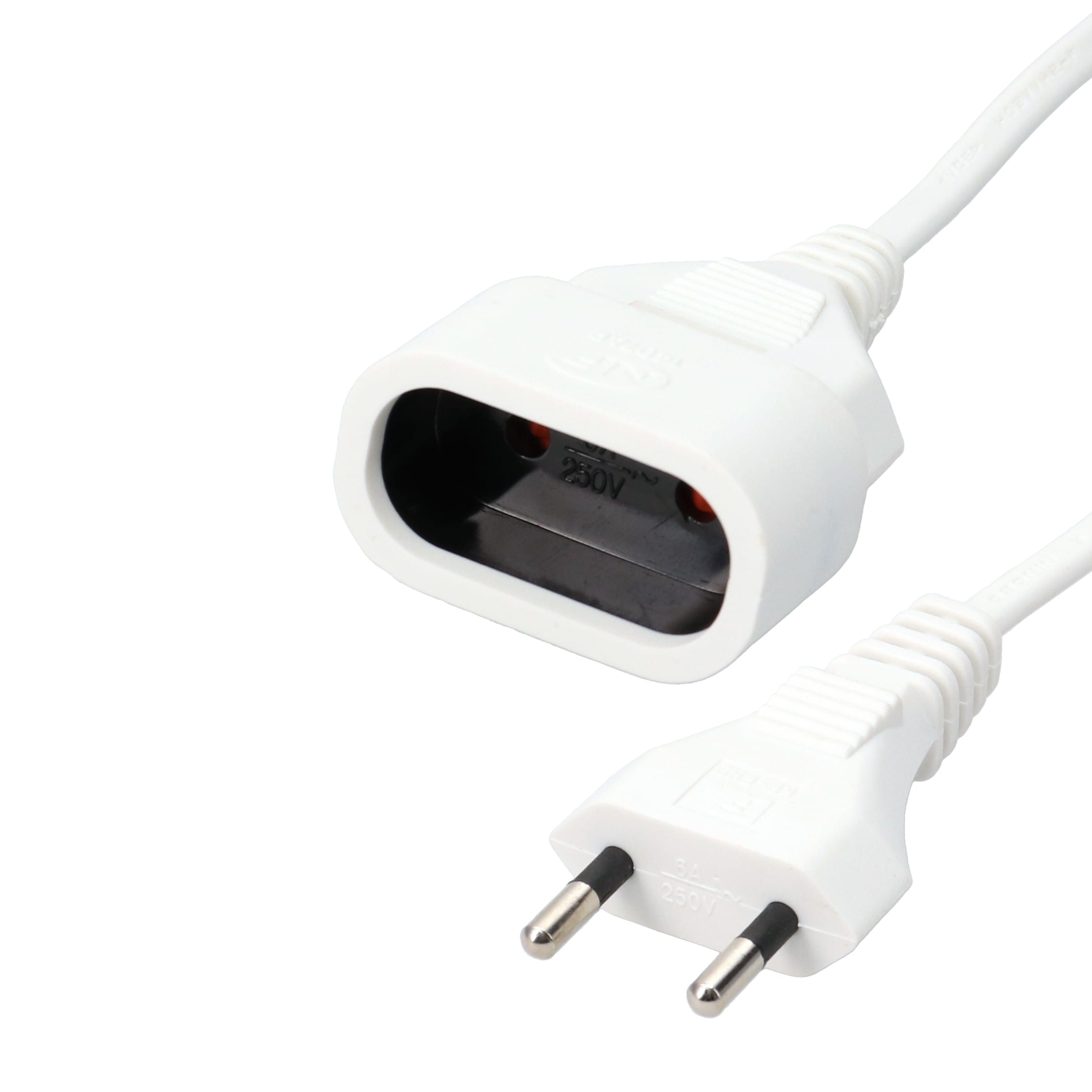 Erard - Rallonge électrique (2 P) M/F - 2 x 0.75mm² - 6A - 1380W - blanche - 2m