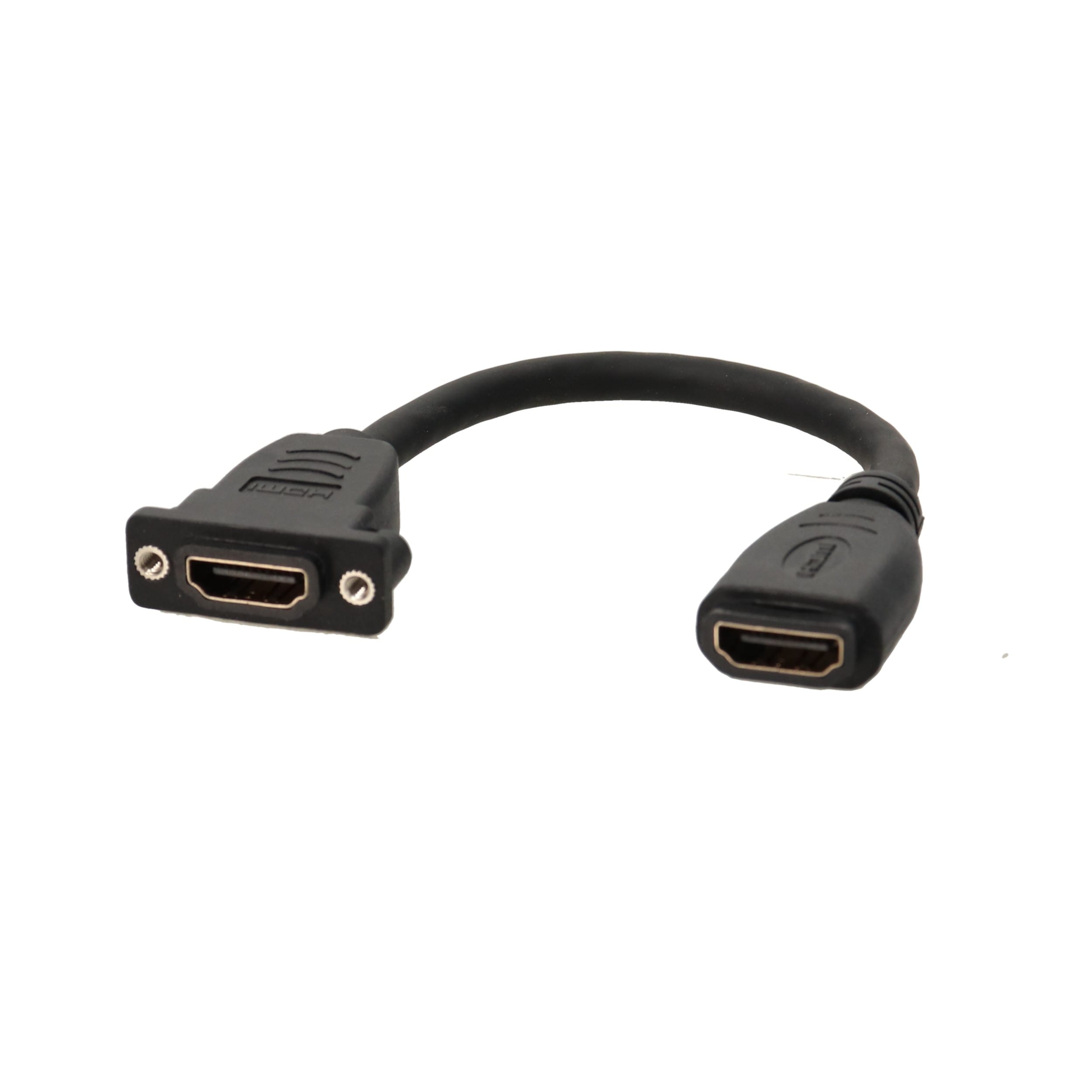 Erard - Cordon de façade HDMI A F/F -  4K/60ips HDR 4:4:4 - gaine pvc noire -  0m20