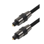 Erard - Cordon Toslink 5m M/M - prises métal - gaine tressée noir - OR