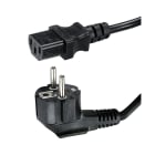 Erard - Cordon élec d'alimentation 10m - 1 fiche (2 P+T) M à 90°/ 1 prise IEC C13 F