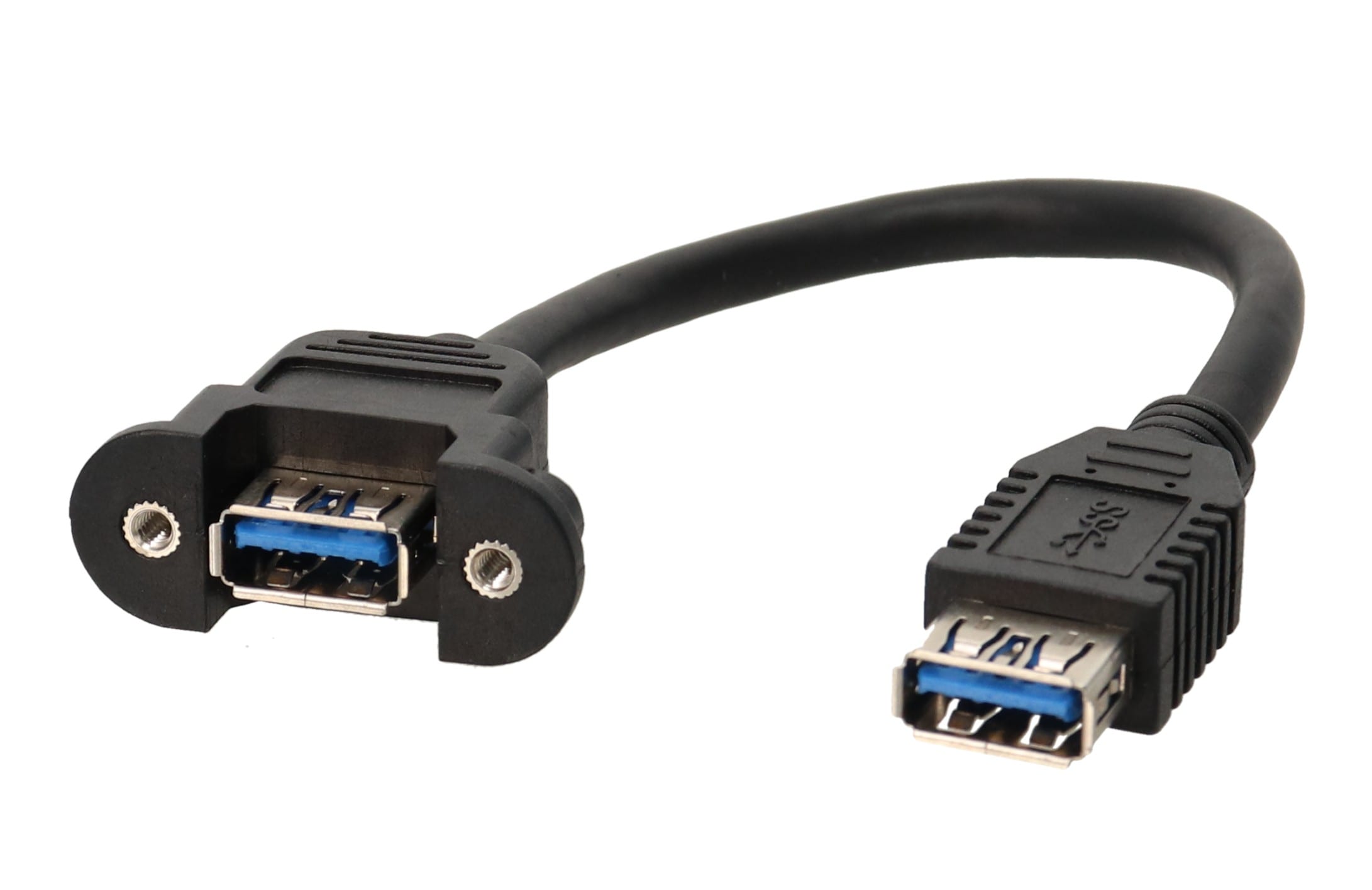 Erard - Cordon de façade USB 3 A Femelle / USB 3 A Femelle 0,2m