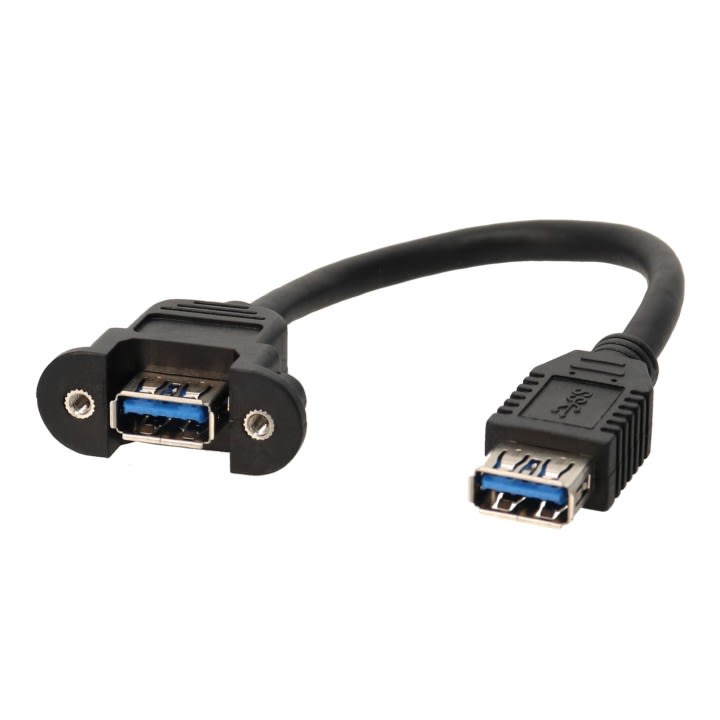 Erard - Cordon de façade USB 3 A Femelle / USB 3 A Femelle  0,2m