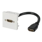 Erard - Plastron - 0m10 - câblé 2 modules - HDMI + raccord F - 4K/60ips - 2.0 -