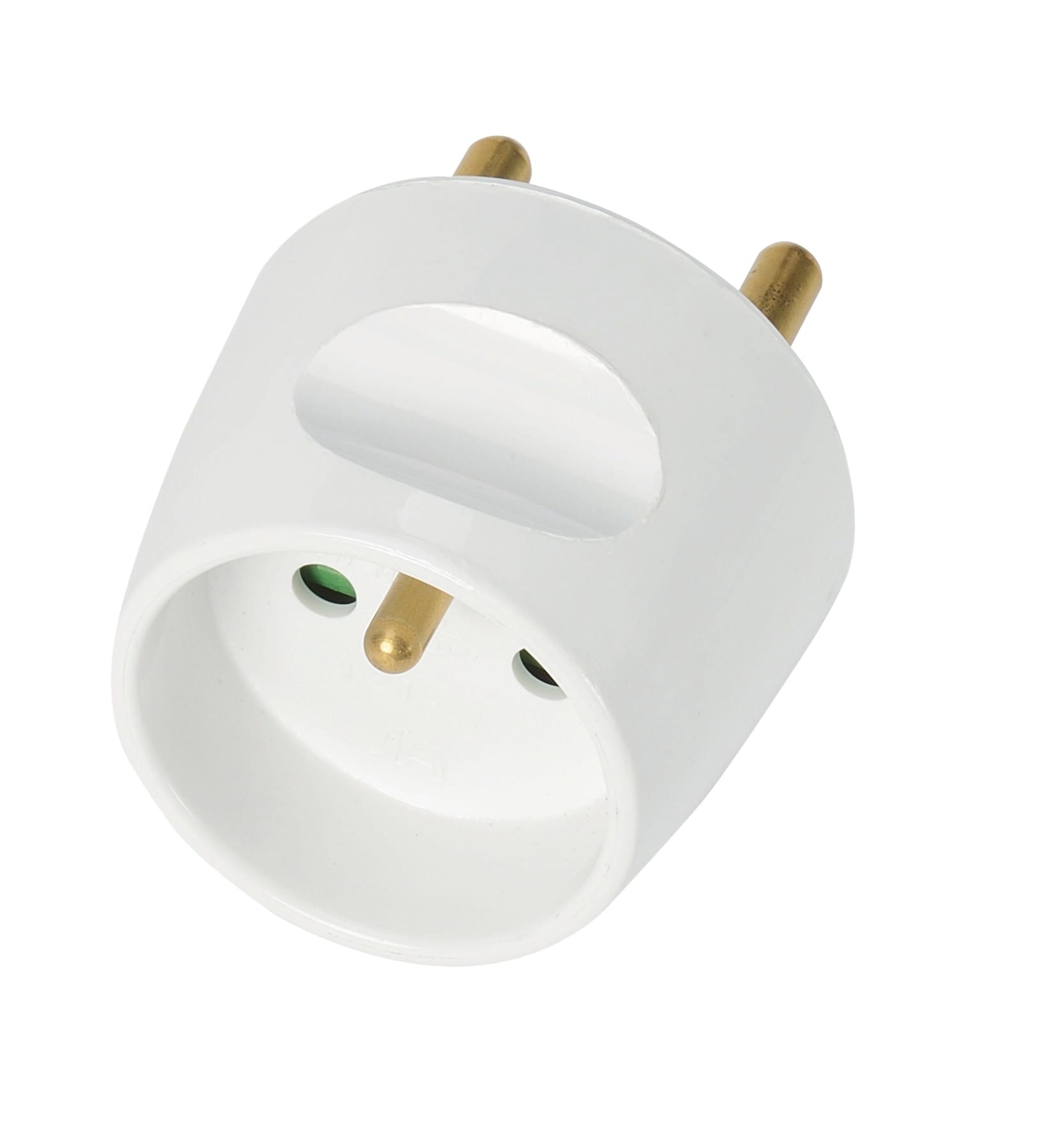 Erard - Adaptateur électrique 230V (2 P+T) M/F - 16A vers 20A - blanc