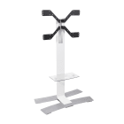 Erard - WILL - 1400XL Blanc colonne TV mobile + tablette, gestion des câbles incluse