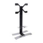 Erard - WILL - 1400XL Noir colonne TV mobile + tablette, gestion des câbles incluse