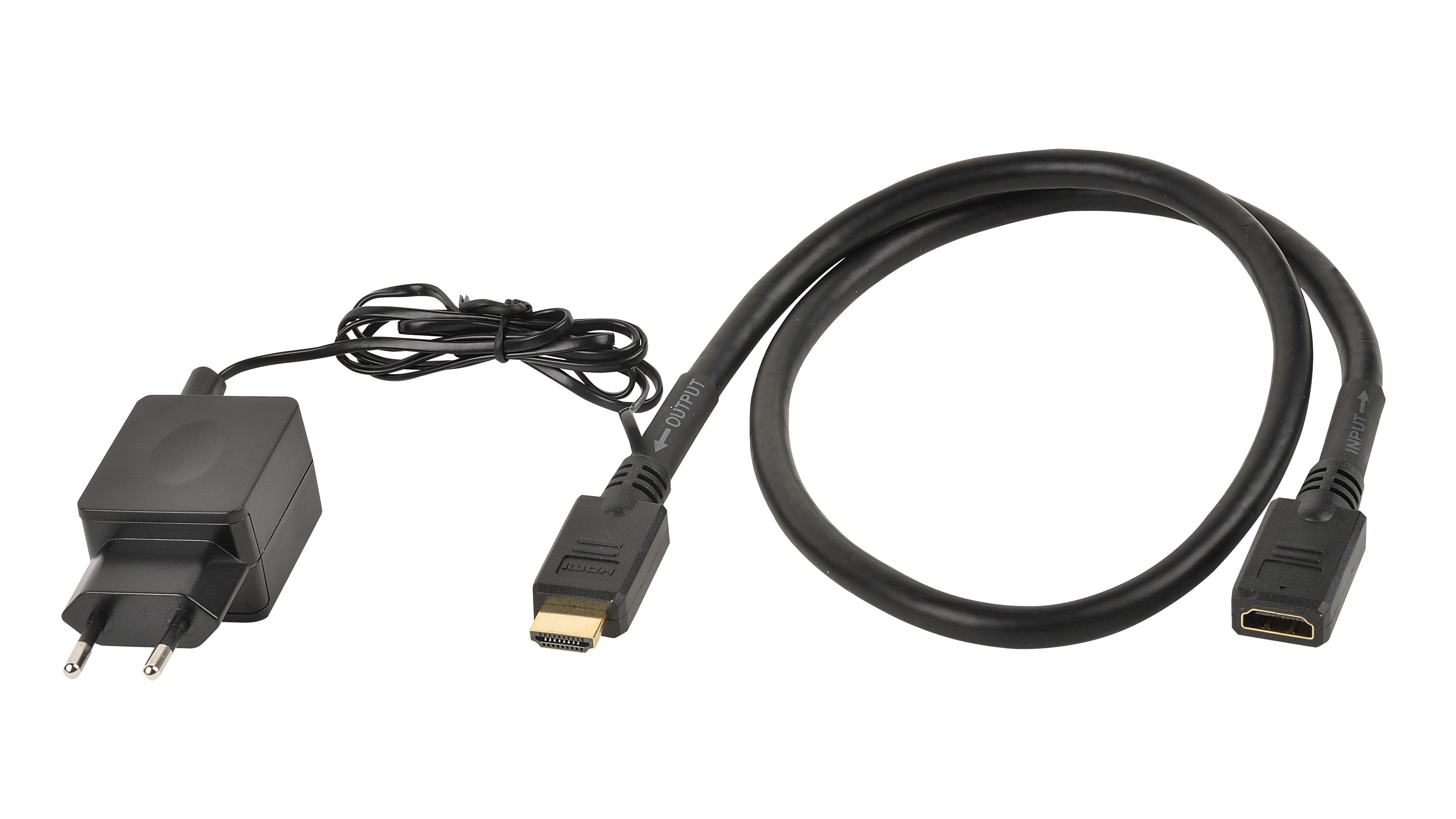 Erard - Cordon HDMI A M/F amplifié - UHD 4K/30ips - 2.0 - 10.2 gbps - OR - 0m80