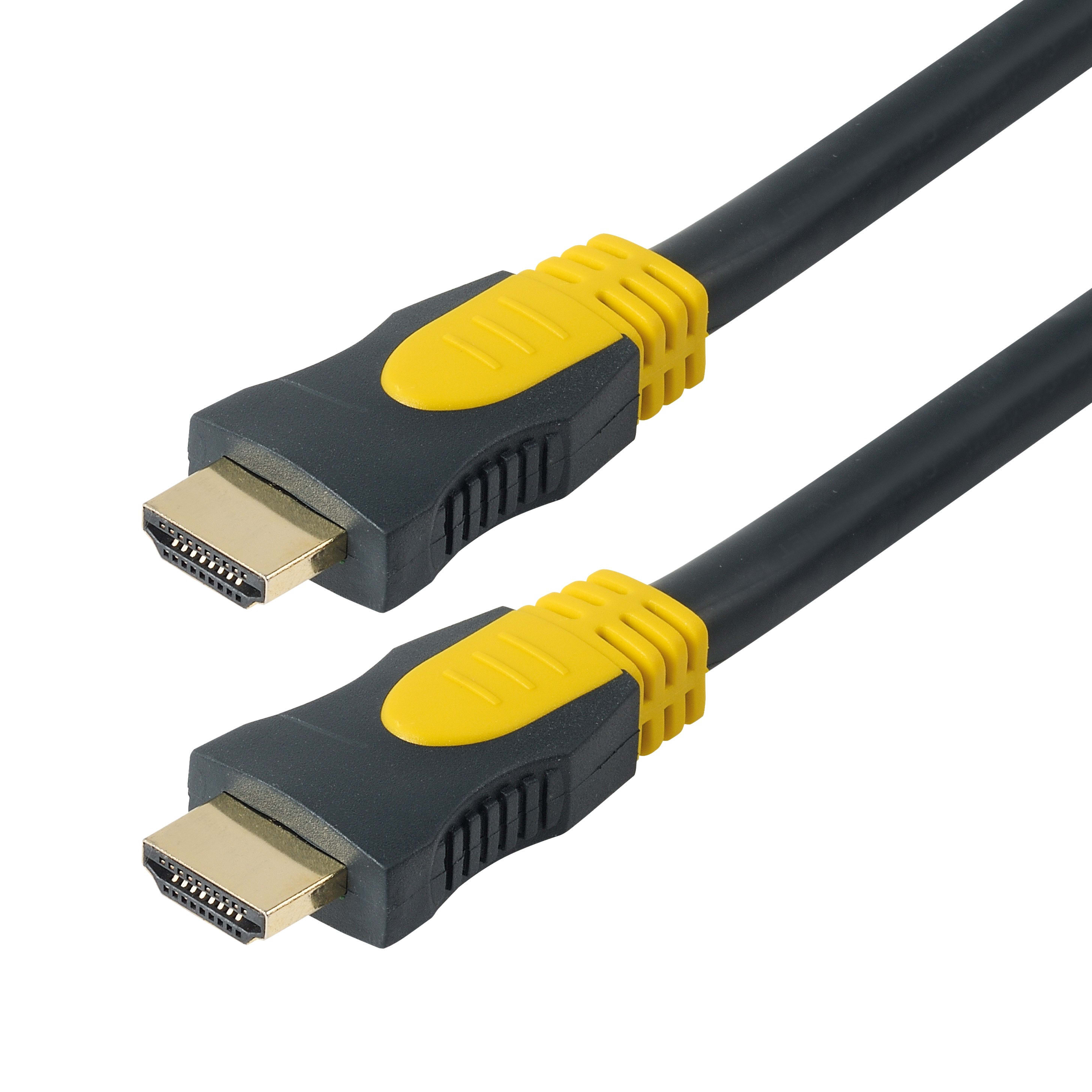 Erard - Cordon HDMI A M/M - FLEX - 15m - UHD 4K/60ips HDR 4:2:0 -gaine souple flex- OR