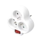 Erard - multiprises triplite (2 P+T) triangle + interrupteur lumineux - 10/16A - 3680W