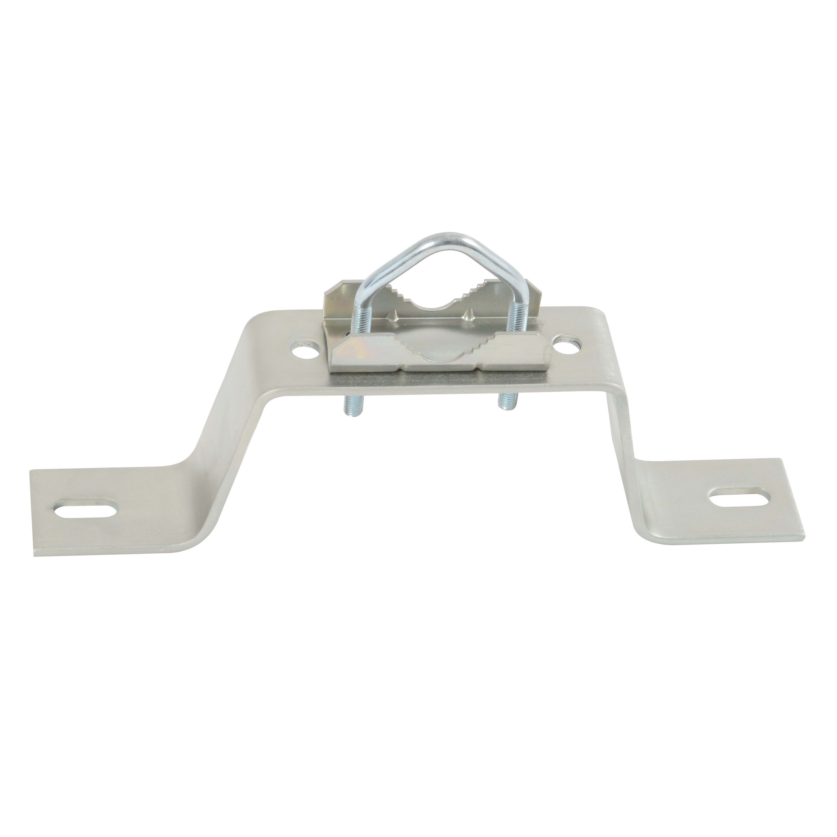 Erard - 1 Paire de fixations murales pour mâts, déport 9 cm sans contreplaque, Zinc bleu