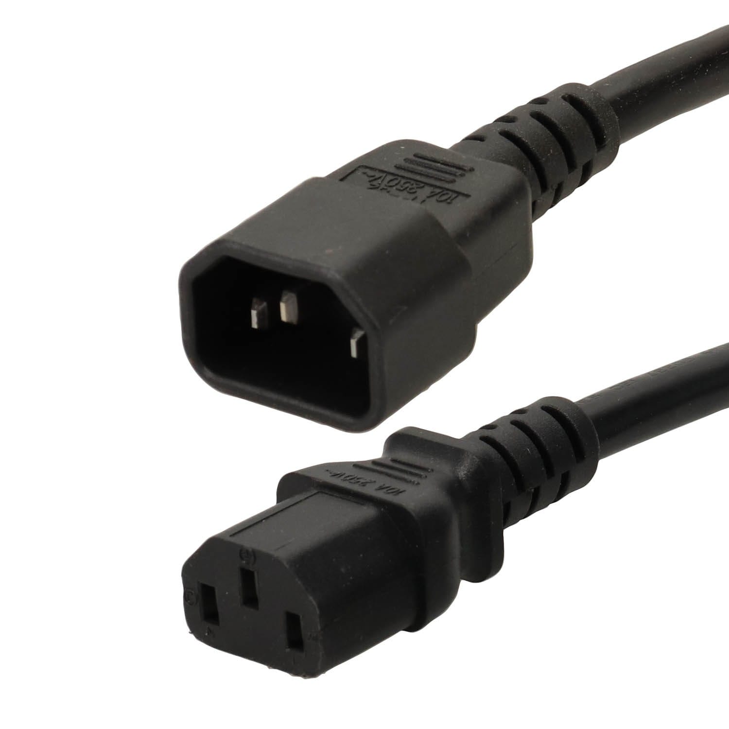 Erard - Cordon d'alimentation - 1 fiche  C14 M / C13 F - 1m
