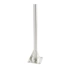Erard - Fixation terrasse mât 1 mètre Ø 60 x 2 mm, plaque 23 x 23 cm x 4mm - Galvanisé