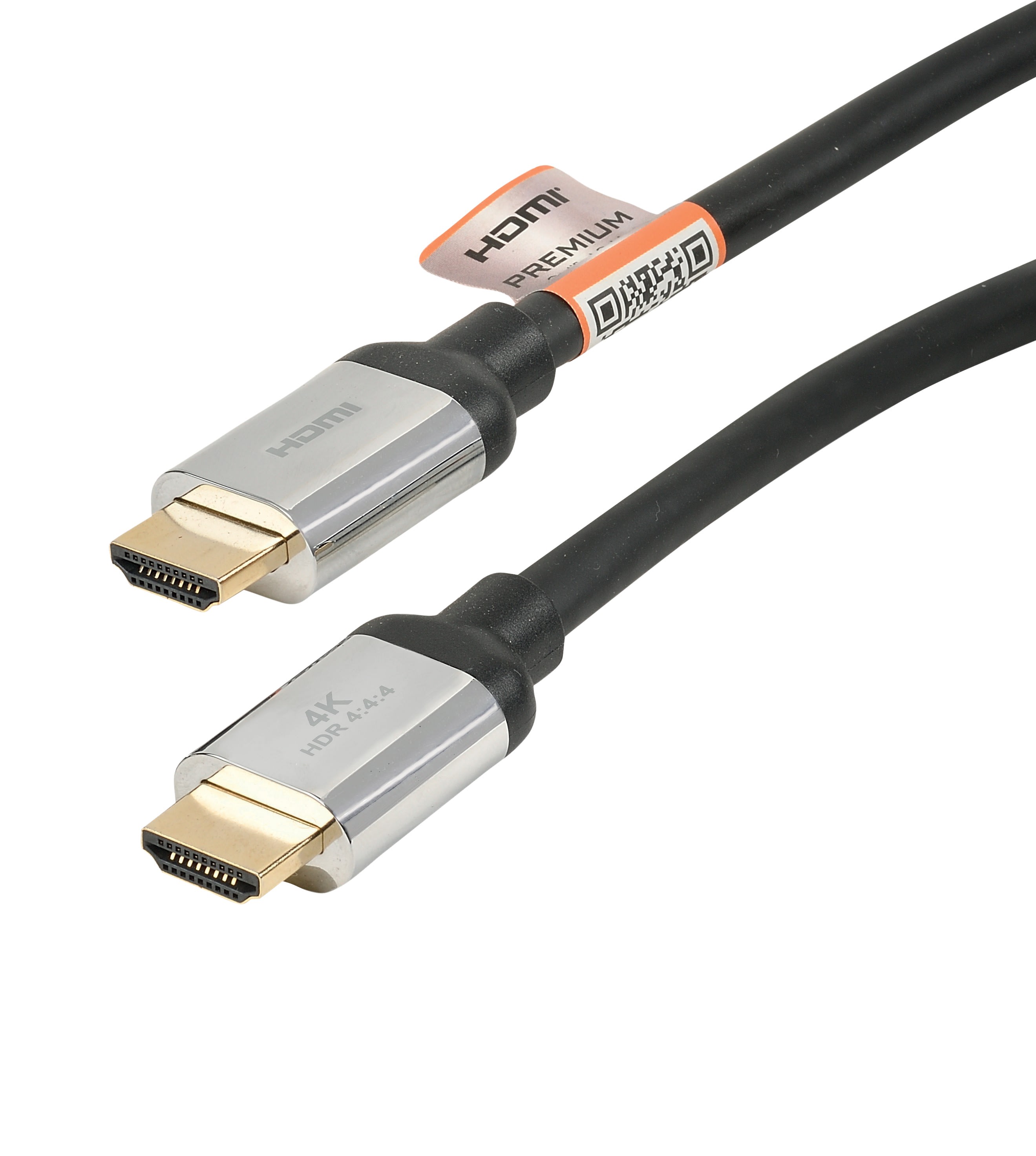 Erard - Cordon HDMI 2.0b A M/M - certif PREMIUM - 4m50 - 4K/60ips - prises chrome - OR