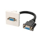 Erard - Plastron câblé 2 modules - VGA - obturateur LEGRAND -  - 0m20