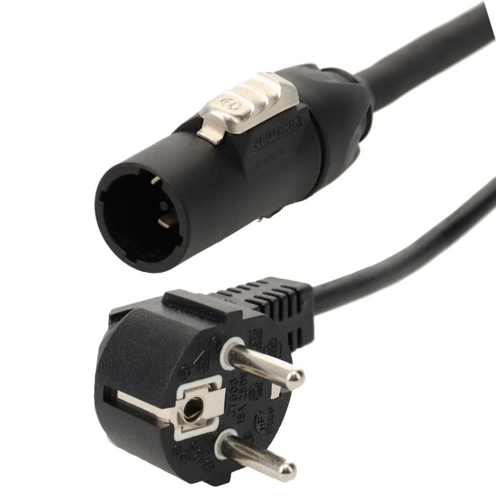 Erard - Cordon Powercon TRUE ONE TOP M/ 2P+T SHUKO - 3 x1,5 mm² - câble HO7 RNF - - 5m
