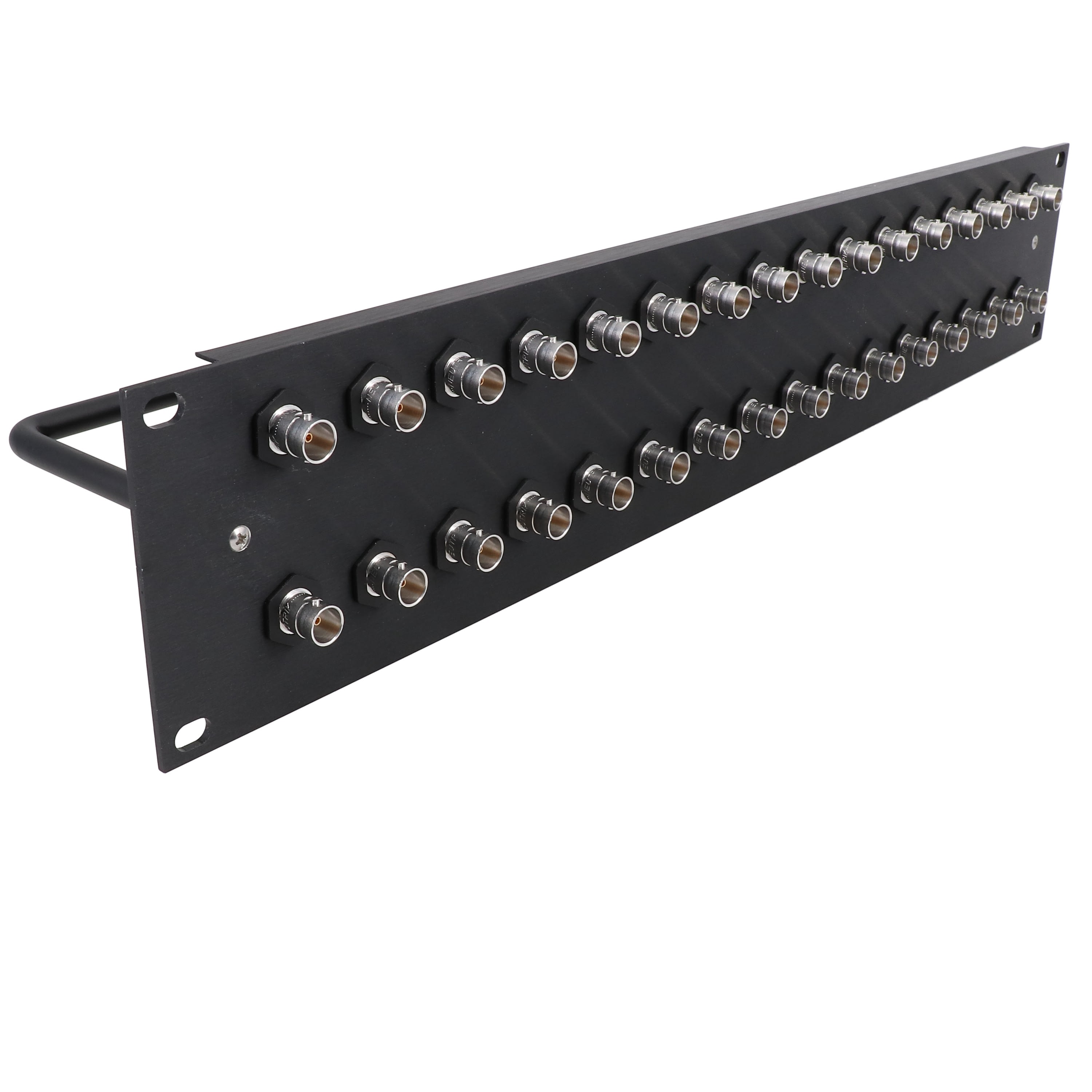 Erard - Panneau de brassage - acier 1,2mm - 16 traversées NEUTRIK BNC FF HD 1U - noir