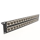 Erard - Panneau de brassage  - acier 1,2mm - 32 traversées NEUTRIK BNC FF - 2U - noir