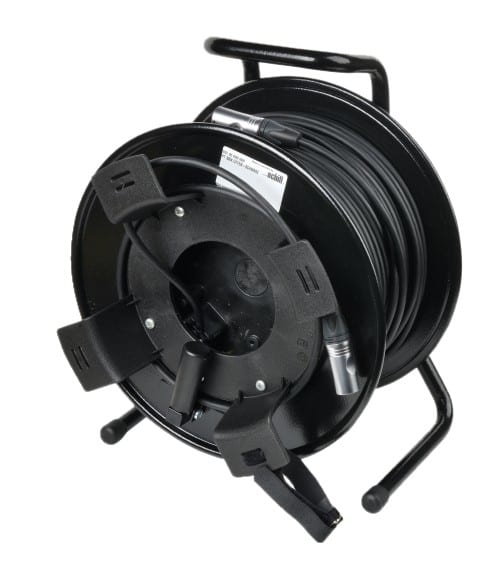 Erard - Enrouleur métal RJ45 cat 7a S/FTP  MM - gaine  PUR - connecteurs NEUTRIK - 100m