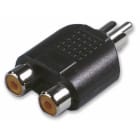 Erard - Adaptateur 1 RCA Mâle / 2 RCA Femelle, noir