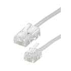 Erard - Cordon RJ11 - 3m - M / RJ45 M - haut-débit ADSL - gaine pvc plate blanche