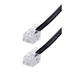 Erard - Cordon RJ11 - 2m - M/M - haut-débit ADSL - gaine pvc plate noire