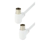 Erard - Cordon TV - 2m - 9.52 mm M/F coudé à 90° + adaptateur TV 9.52 mm M/M - nickel