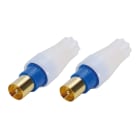 Erard - Kit 2 prises TV 9.52mm M - pour câbles 17 et 19 VATC - OR