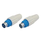 Erard - Kit 2 prises TV 9.52mm M+F - pour câbles 17 et 19 VATC - nickel