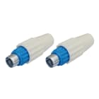 Erard - Kit 2 prises TV 9.52mm M - pour câbles 17 et 19 VATC - nickel