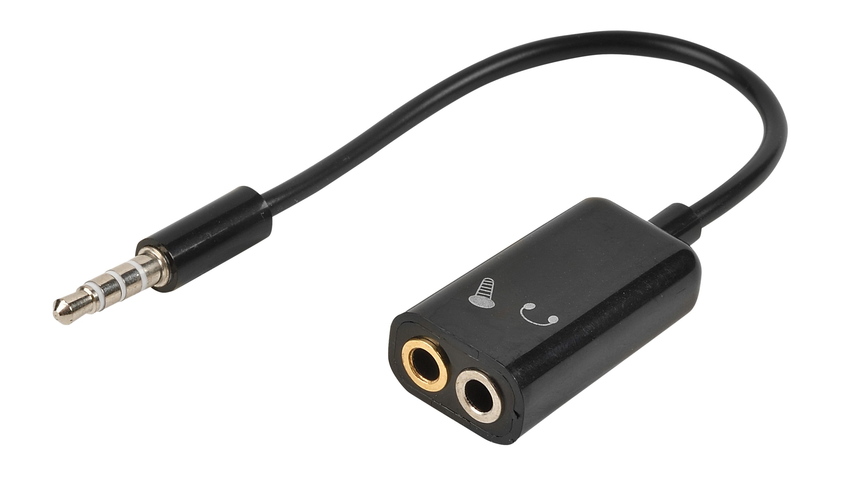 Erard - Adapt Jack 3.5mm M / 2 x Jack 3.5mm F - micro+Casque - 10cm