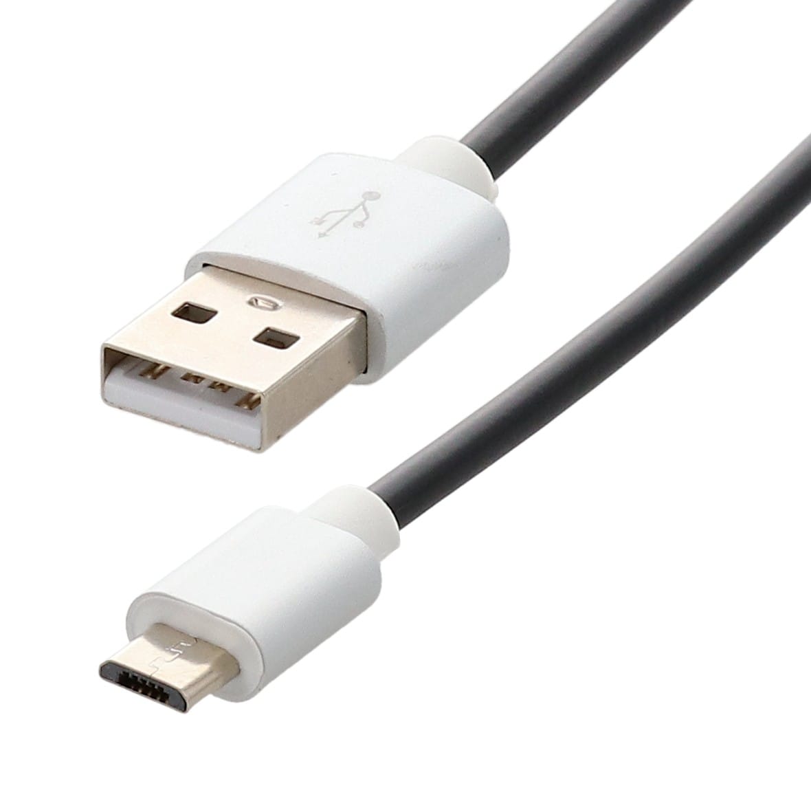 Erard - Cordon USB 2.0 - micro USB M / A M - 2.4A - 480 mbps - prises alu - noir - 1m