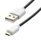 Erard - Cordon USB 2.0 - micro USB M / A M - 2.4A - 480 mbps - prises alu - noir - 1m