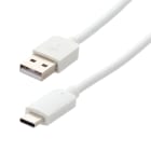 Erard - Cordon USB 2.0 - A M / C M - 3A - 480 mbps - blanc - 1m