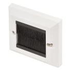 Erard - Façade passe-câbles - 2 brosses horizontales - 80x80x10mm
