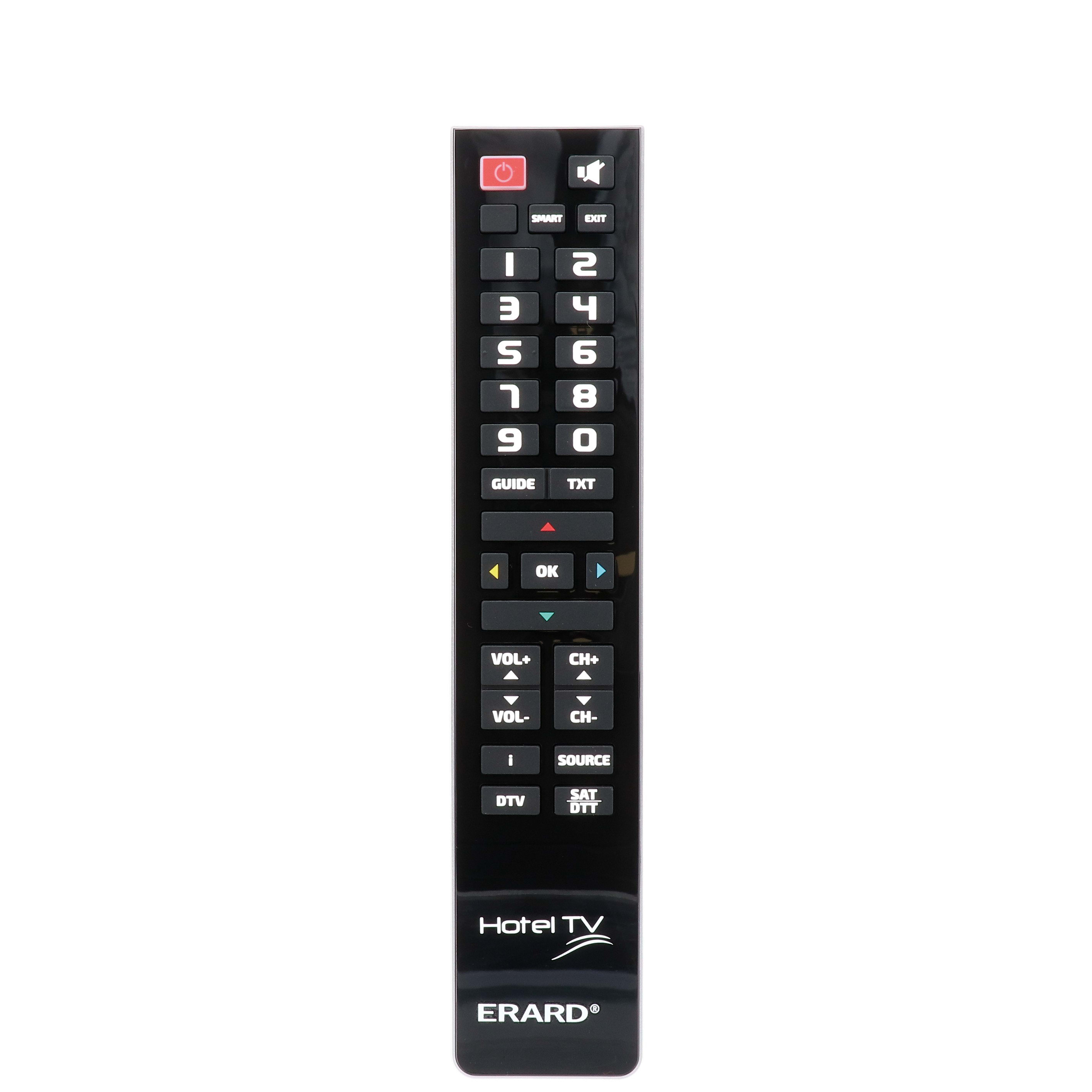 Erard - Télécommande universelle 2 en 1 MODE HOTEL, couleur noire
